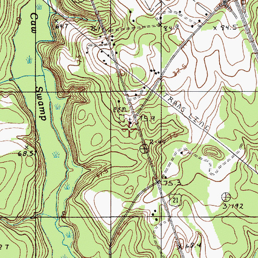 Topographic Map of Saint John School, SC
