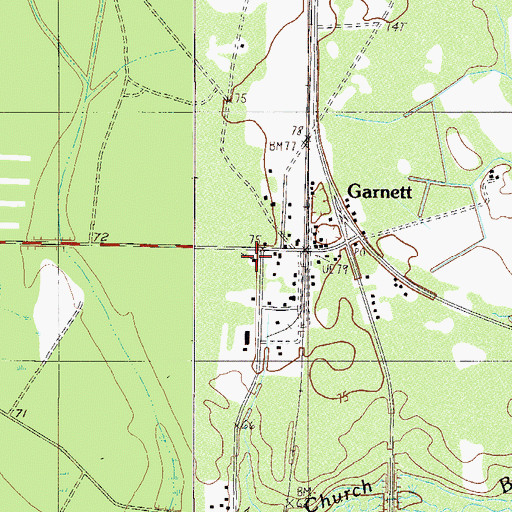 Topographic Map of Saint Johns Church, SC