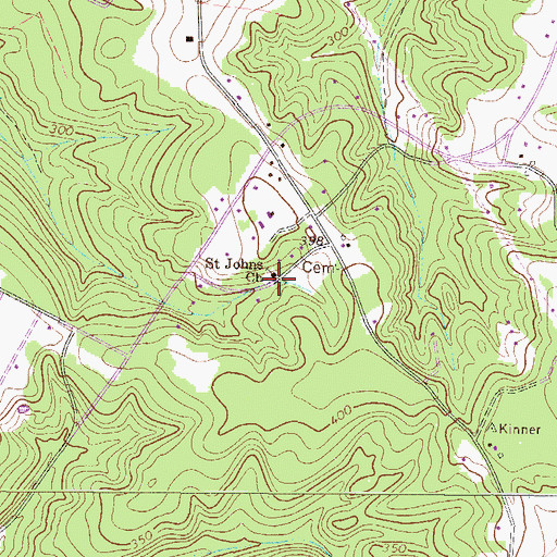 Topographic Map of Saint Johns Church, SC