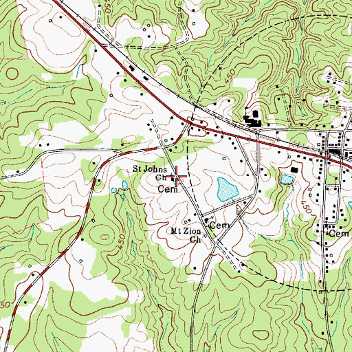 Topographic Map of Saint Johns Church, SC