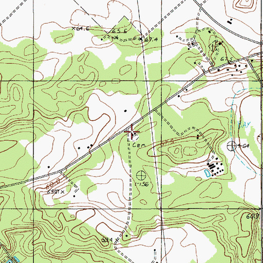 Topographic Map of Saint Luke Church, SC