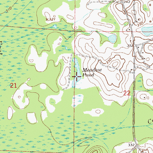Topographic Map of Meadow Pond, AL
