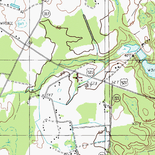 Topographic Map of Saint Lukes Church, SC