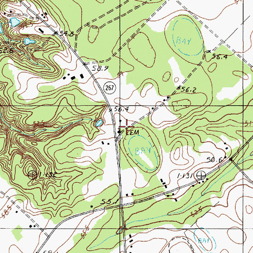 Topographic Map of Saint Mark Church, SC