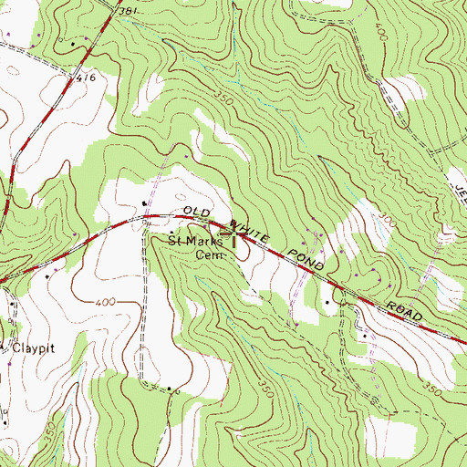 Topographic Map of Saint Marks Cemetery, SC