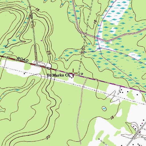 Topographic Map of Saint Marks Church, SC