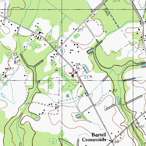 Topographic Map of Saint Marks Church, SC