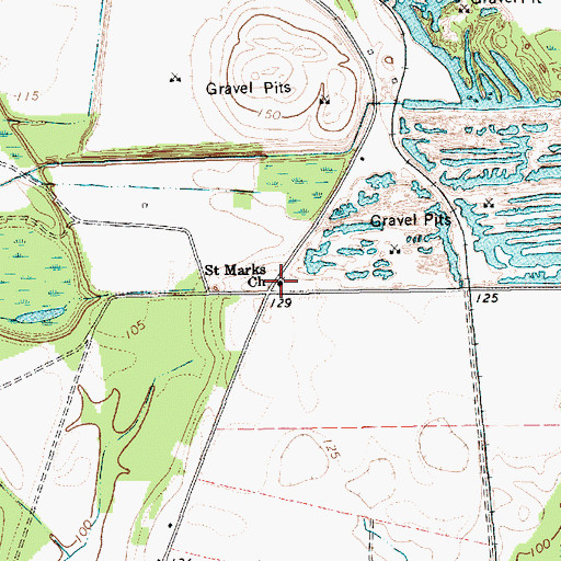 Topographic Map of Saint Marks Church, SC