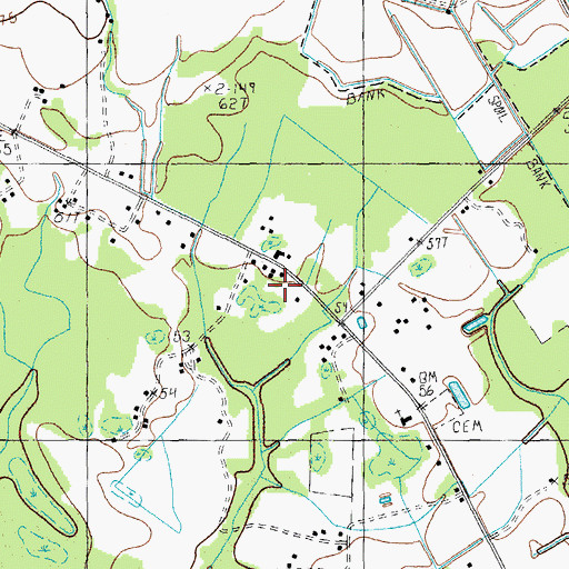 Topographic Map of Saint Marks School, SC