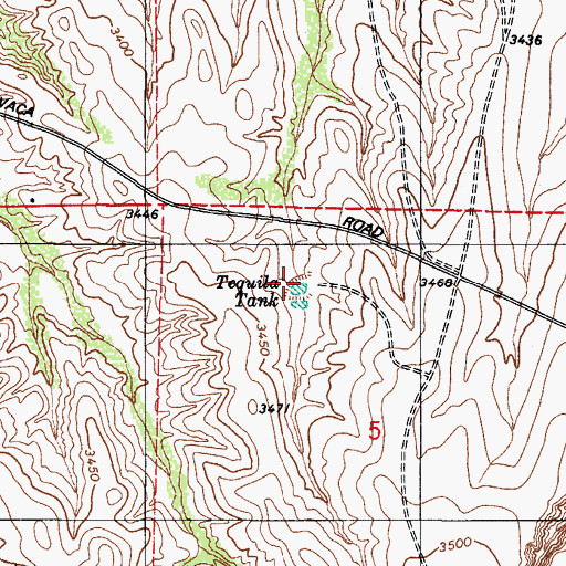 Topographic Map of Tequila Tank, AZ