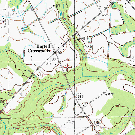 Topographic Map of Saint Marys Church, SC