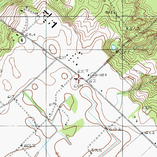 Topographic Map of Saint Matthews Church, SC
