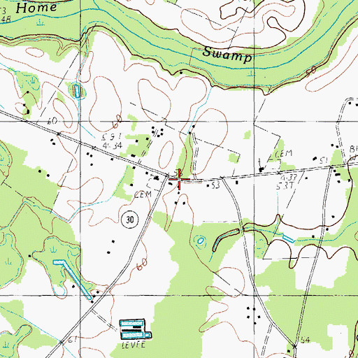 Topographic Map of Saint Michael School, SC
