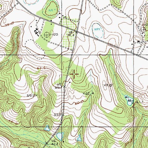 Topographic Map of Saint Paul Church, SC