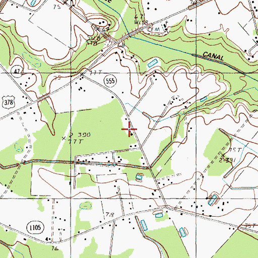 Topographic Map of Saint Paul Church, SC