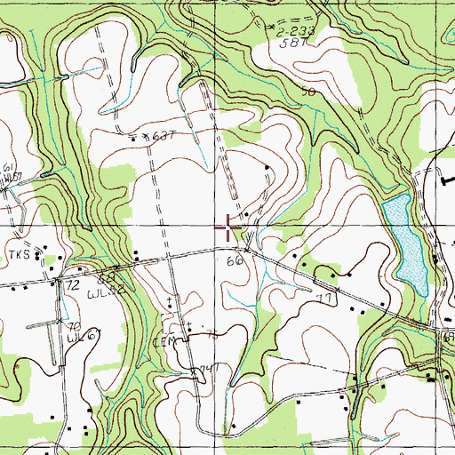 Topographic Map of Saint Paul School, SC