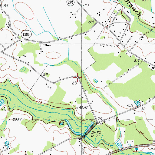 Topographic Map of Saint Peter Church, SC