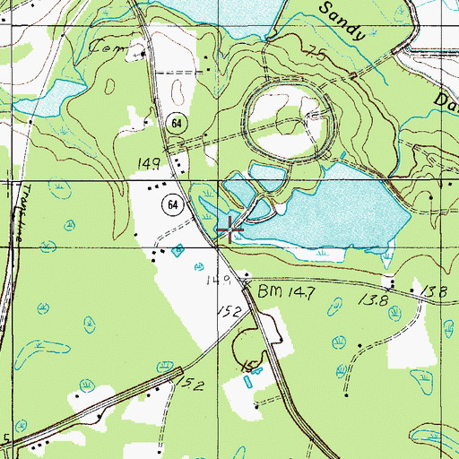 Topographic Map of Saint Peters Church, SC