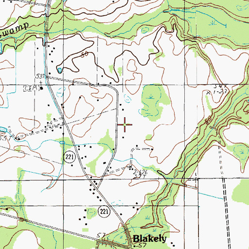 Topographic Map of Saint Rest Church, SC