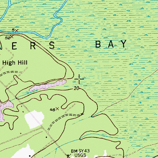 Topographic Map of Sally Branch, SC