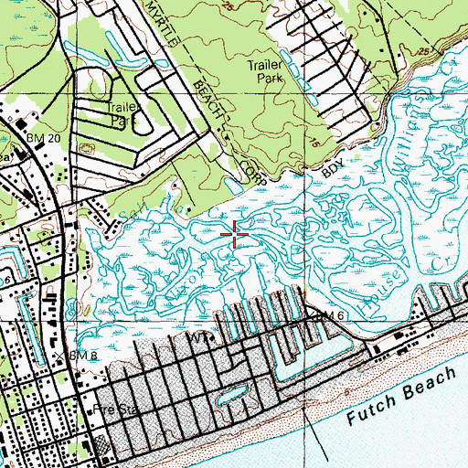 Topographic Map of Salt Flat Creek, SC