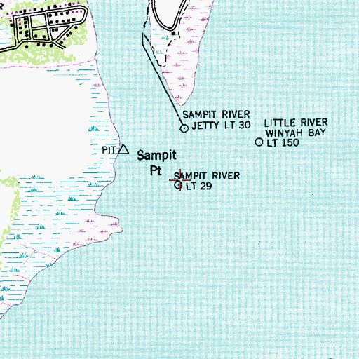 Topographic Map of Sampit River Light Twenty-nine, SC