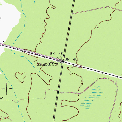Topographic Map of Sampit Station, SC
