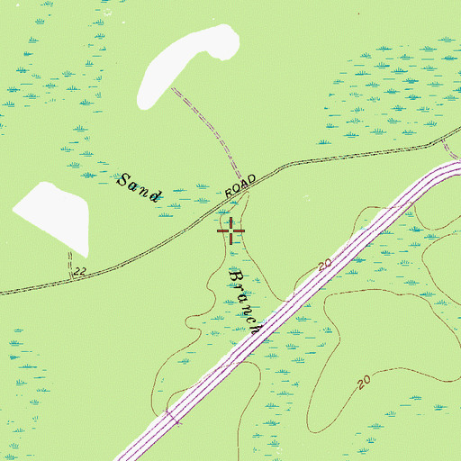 Topographic Map of Sand Branch, SC