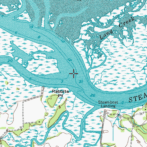 Topographic Map of Sand Creek, SC