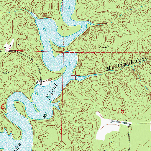 Topographic Map of Meetinghouse Branch, AL