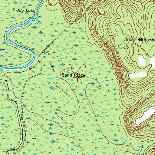 Topographic Map of Sand Ridge, SC
