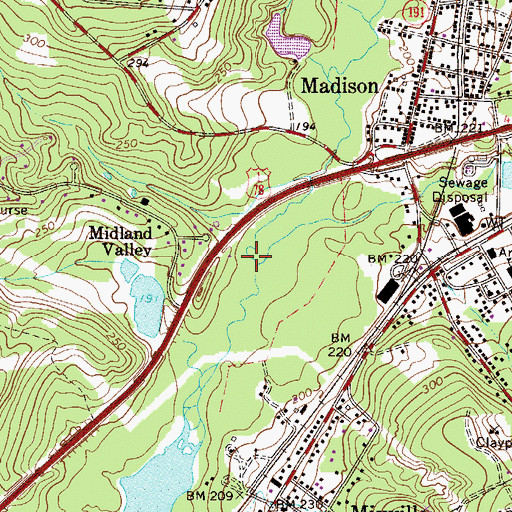 Topographic Map of Sand River, SC