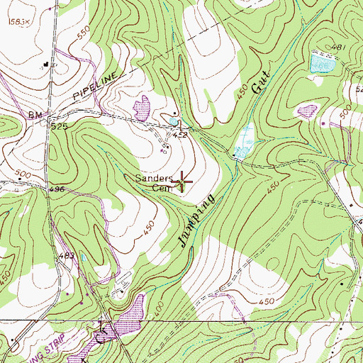 Topographic Map of Sanders Cemetery, SC