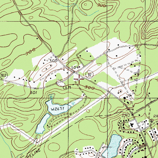 Topographic Map of Sanders Creek Church, SC