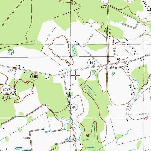 Topographic Map of Sandy Bay School, SC