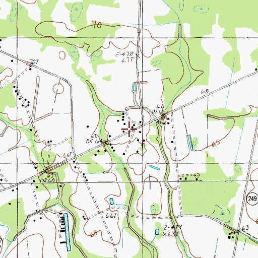 Topographic Map of Sandy Bay School, SC