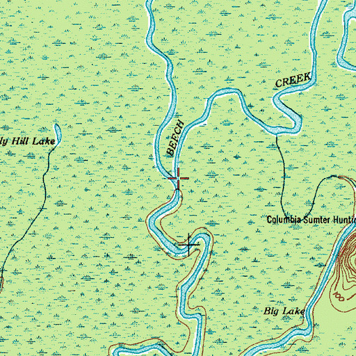 Topographic Map of Sandy Creek, SC