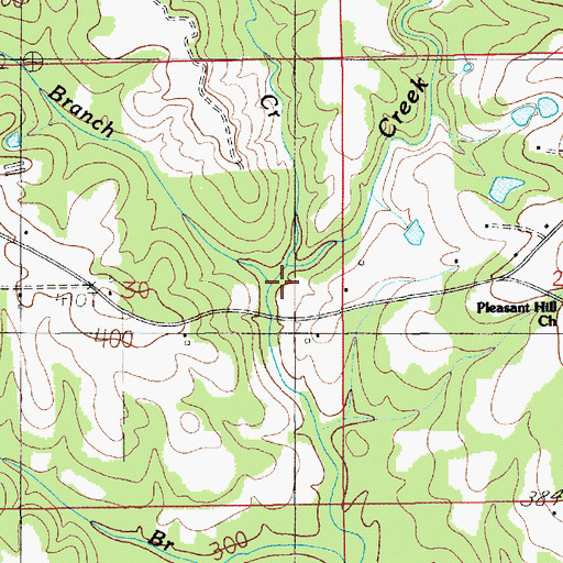 Topographic Map of Meinzine Branch, AL