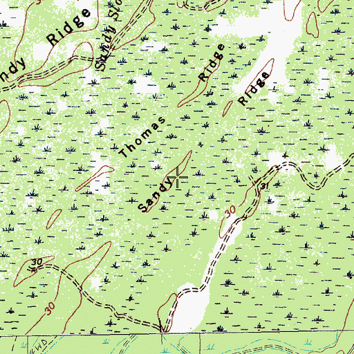 Topographic Map of Sandy Ridge, SC