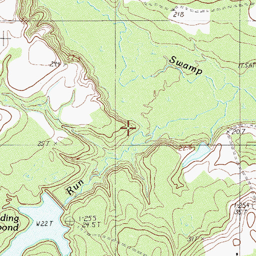 Topographic Map of Sandy Run, SC