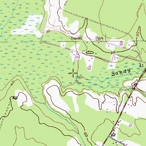 Topographic Map of Sandy Run, SC
