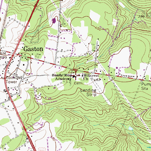 Topographic Map of Sandy Run Academy, SC
