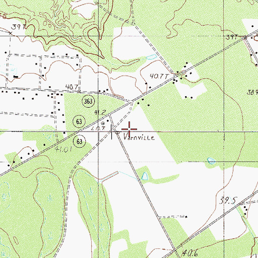 Topographic Map of Sandy Run School, SC