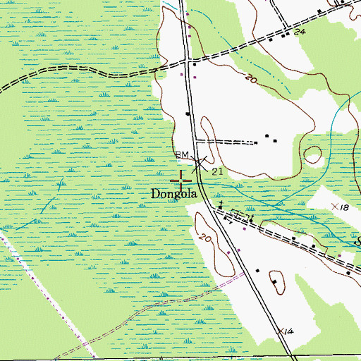 Topographic Map of Sarah Branch, SC