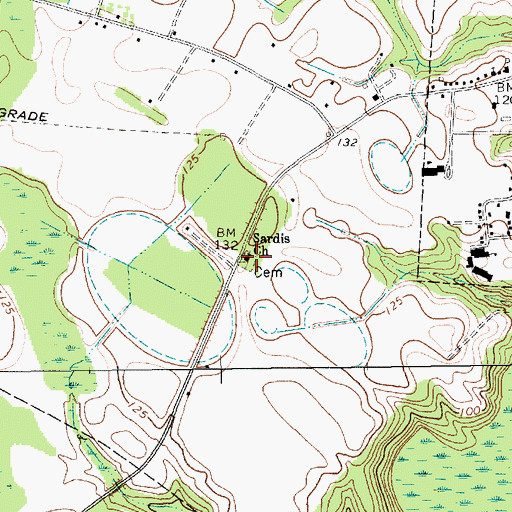 Topographic Map of Sardis Church, SC