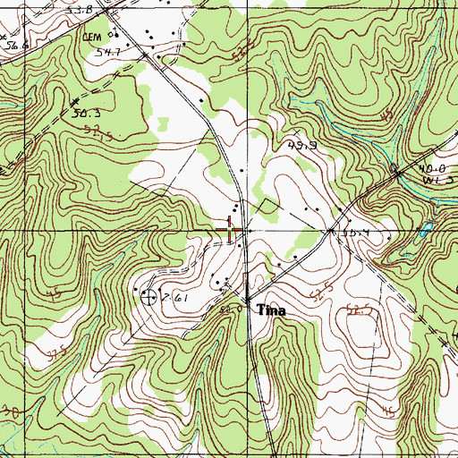 Topographic Map of Savannah Chapel, SC