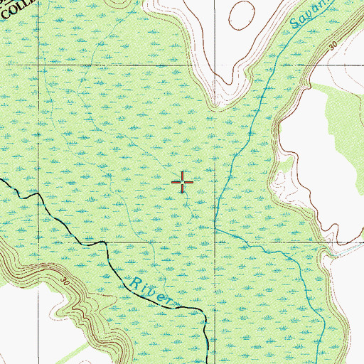 Topographic Map of Savannah Creek, SC