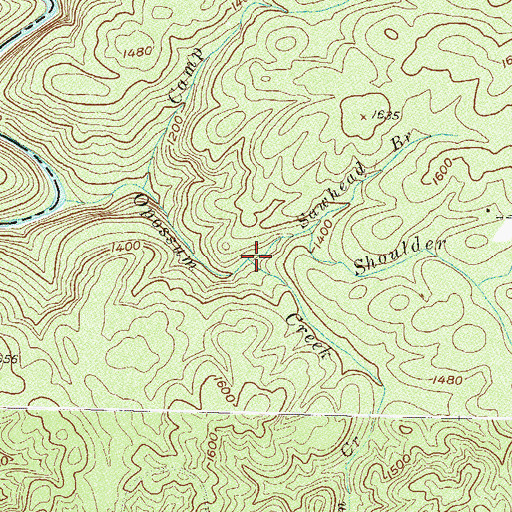 Topographic Map of Sawhead Branch, SC
