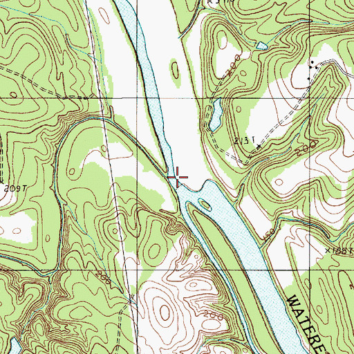 Topographic Map of Sawneys Creek, SC