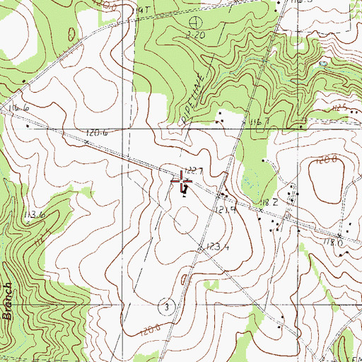 Topographic Map of Sawyerdale School, SC